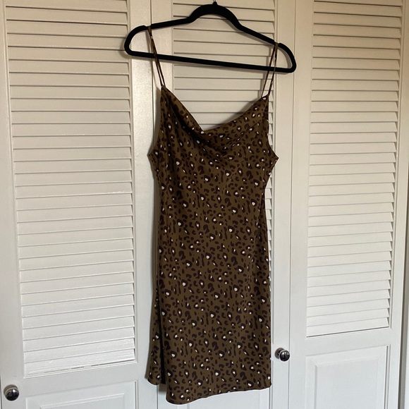 Cheetah Print Cowl Neck Dress - Picture 2 of 3